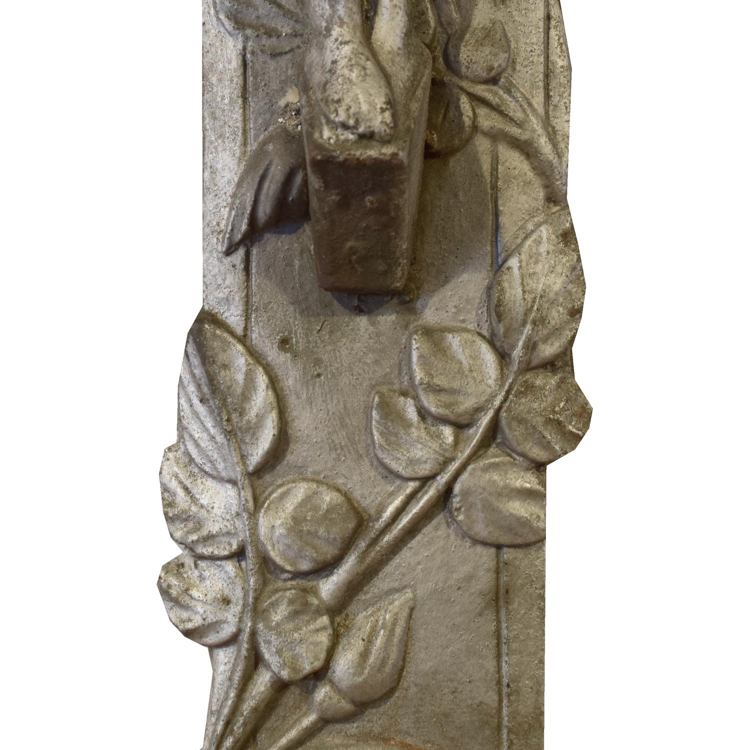 A Cast Iron Crucifix 22" W x .5" D x 47" H — France, Circa 1900