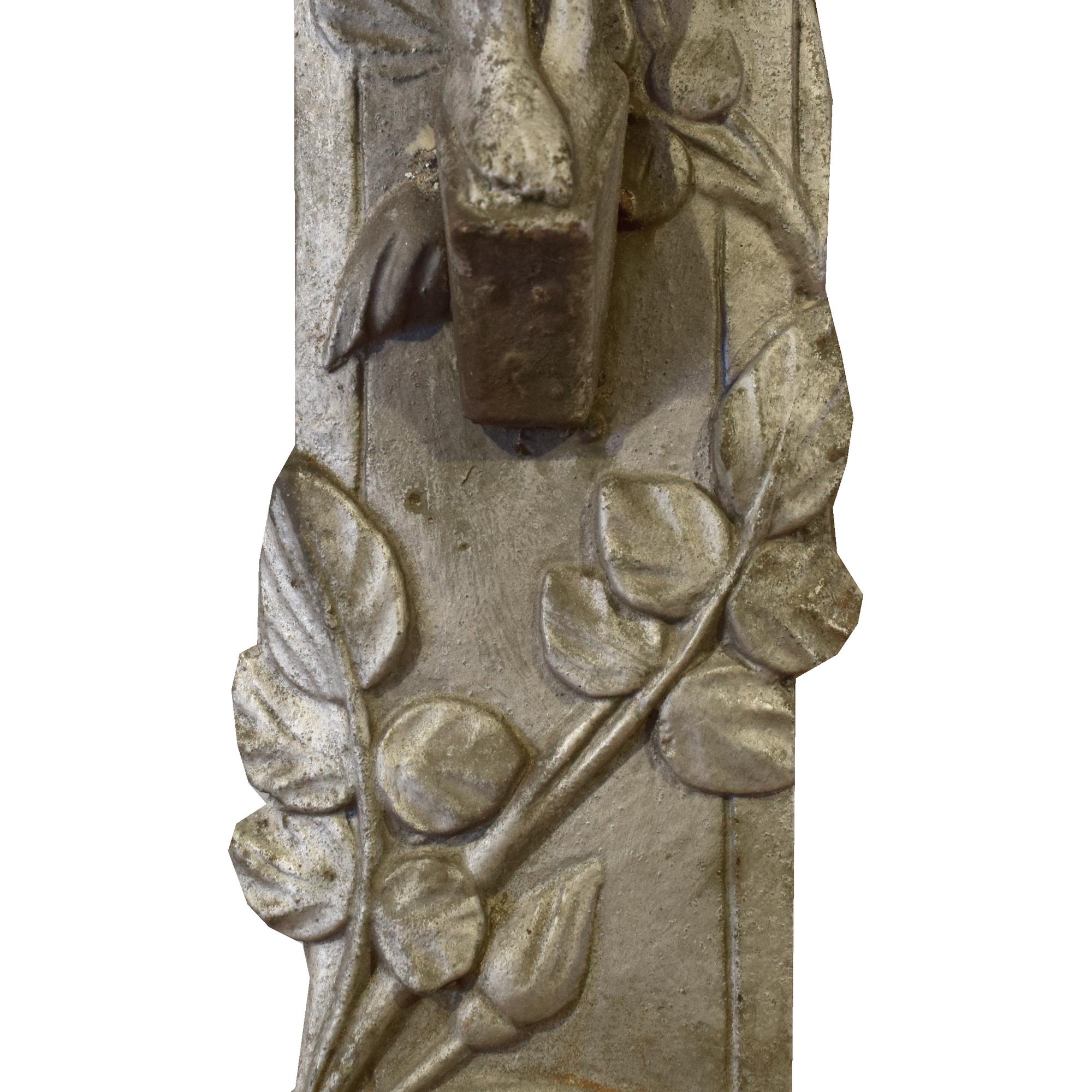 A Cast Iron Crucifix 22" W x .5" D x 47" H — France, Circa 1900