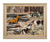 An Italian Pietra Dura Panel Height 17 x width 22 1/2 inches.