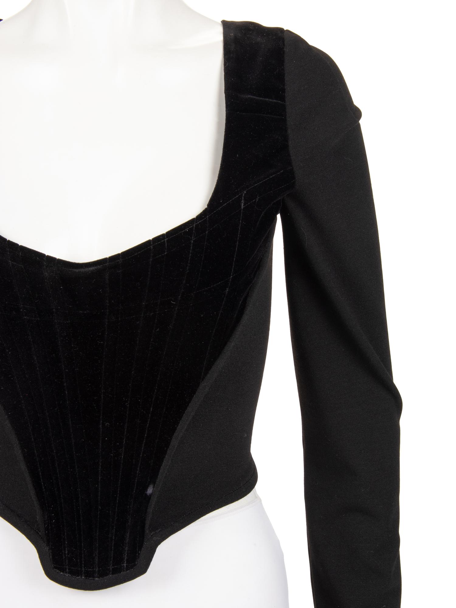 Vivienne Westwood Net and Velvet Corset Top, c.1990