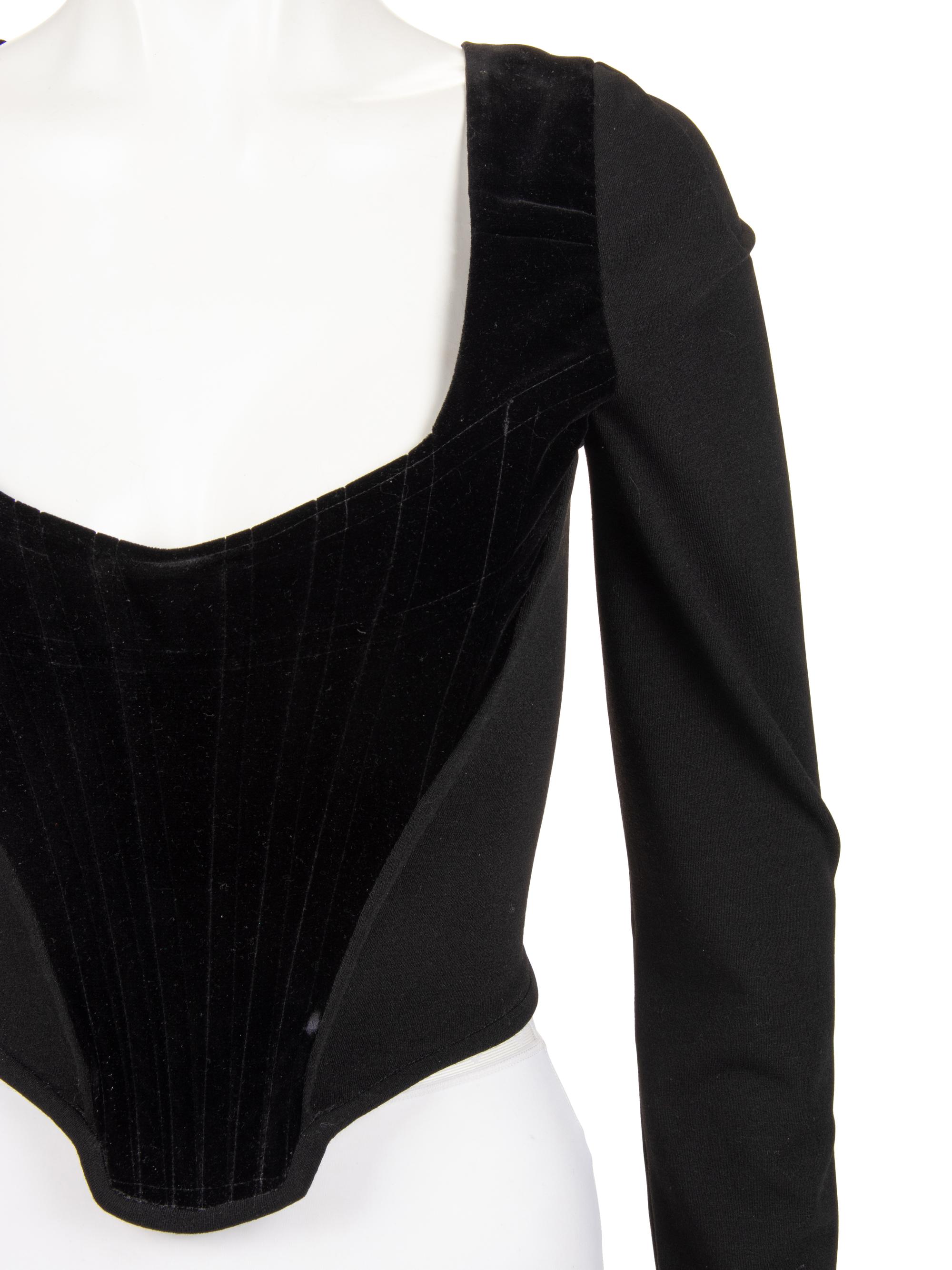Vivienne Westwood Net and Velvet Corset Top, c.1990