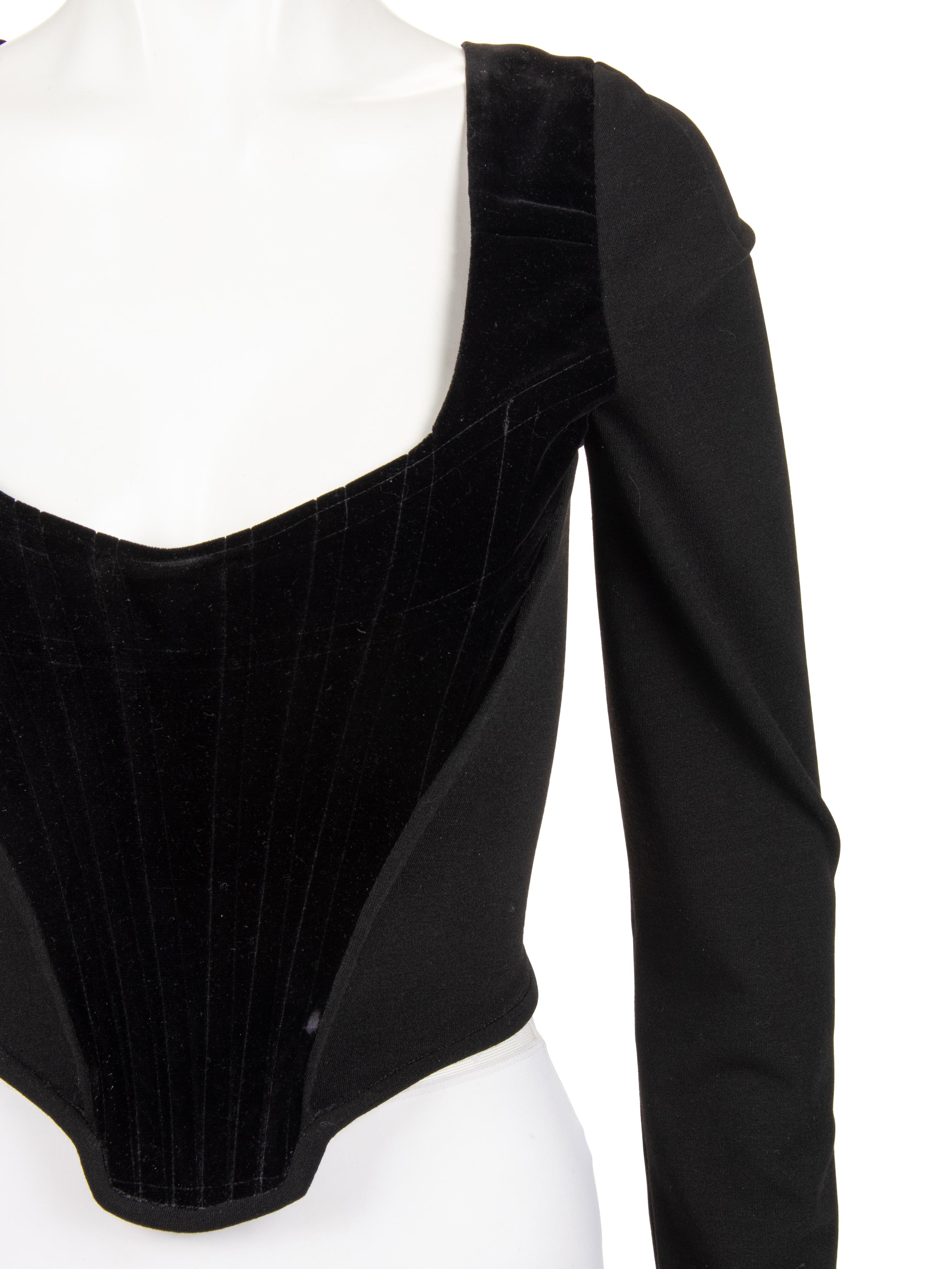 Vivienne Westwood Net and Velvet Corset Top, c.1990