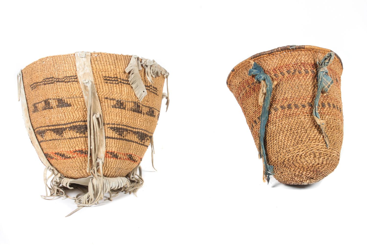 Two Apache Burden Baskets Diameter of largest 13 inches