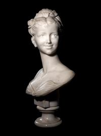 A Continental Marble Bust of a Woman