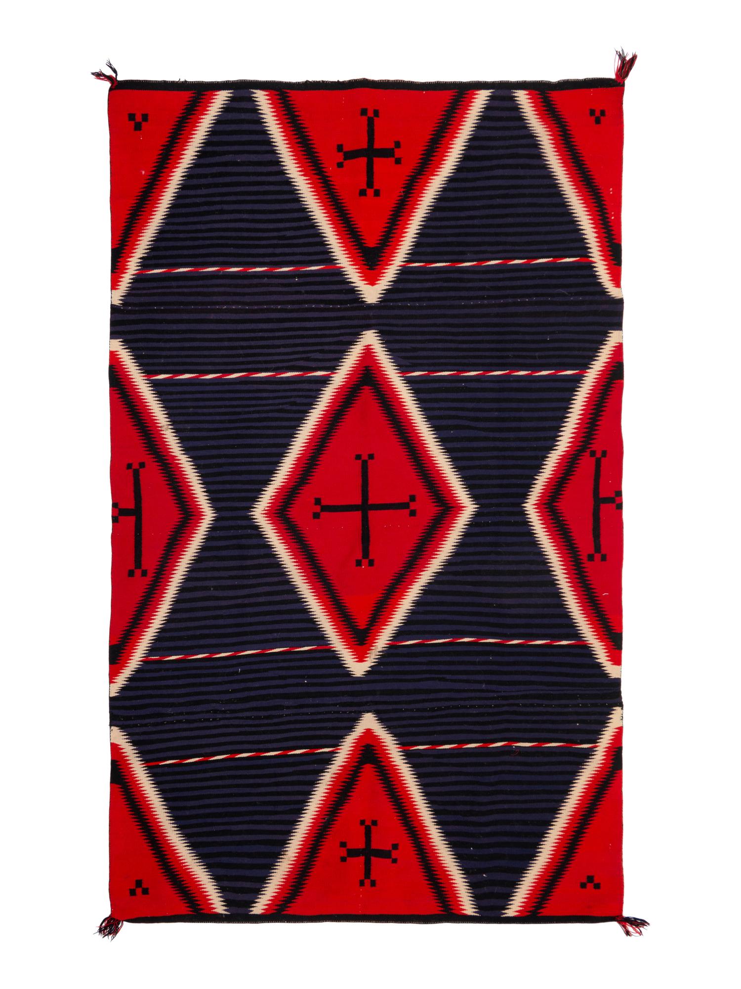 Navajo Hubble Revival Moki-Style Germantown Weaving / Rug
