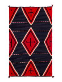 Navajo Hubble Revival Moki-Style Germantown Weaving / Rug