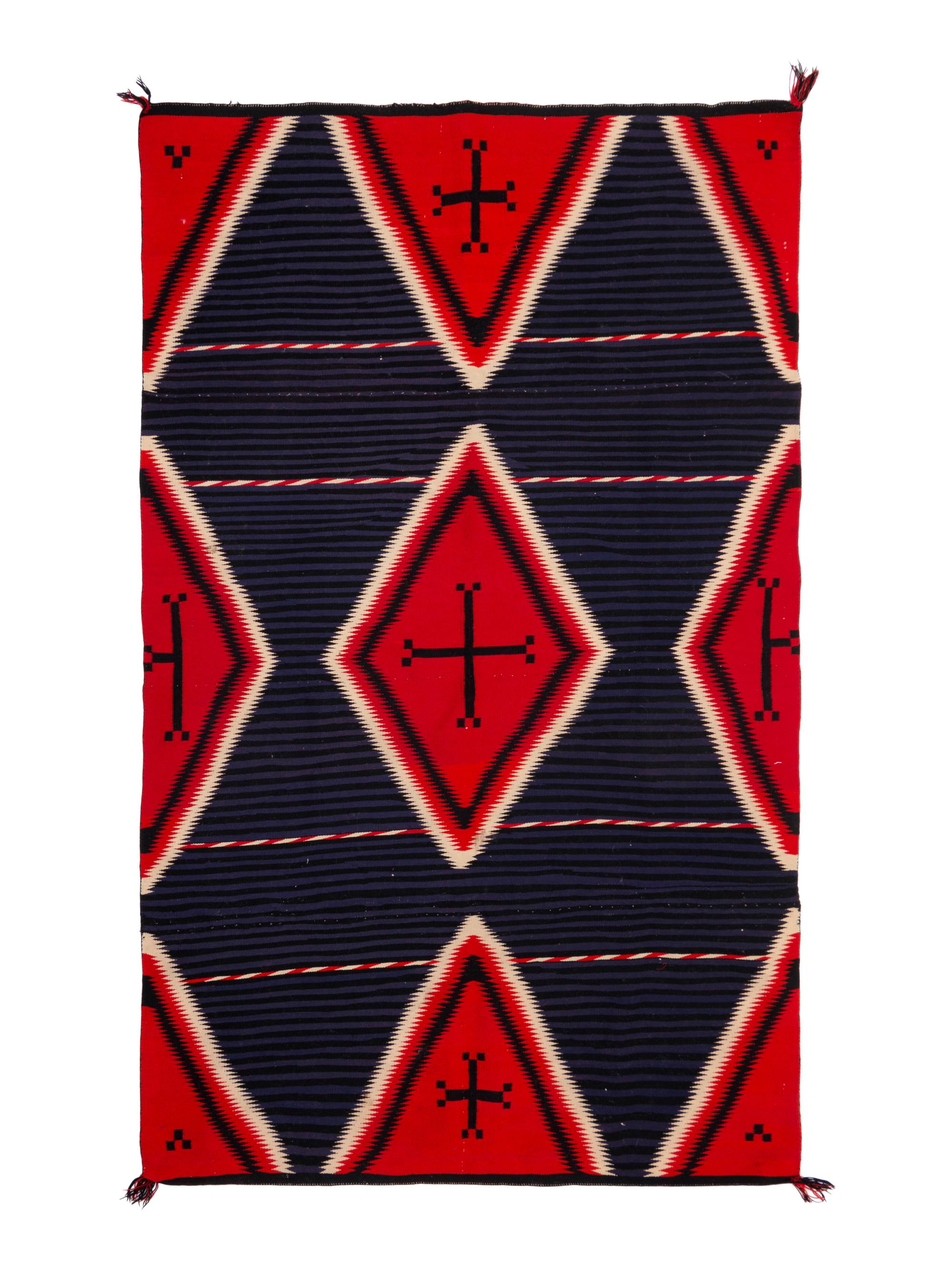 Navajo Hubble Revival Moki-Style Germantown Weaving / Rug