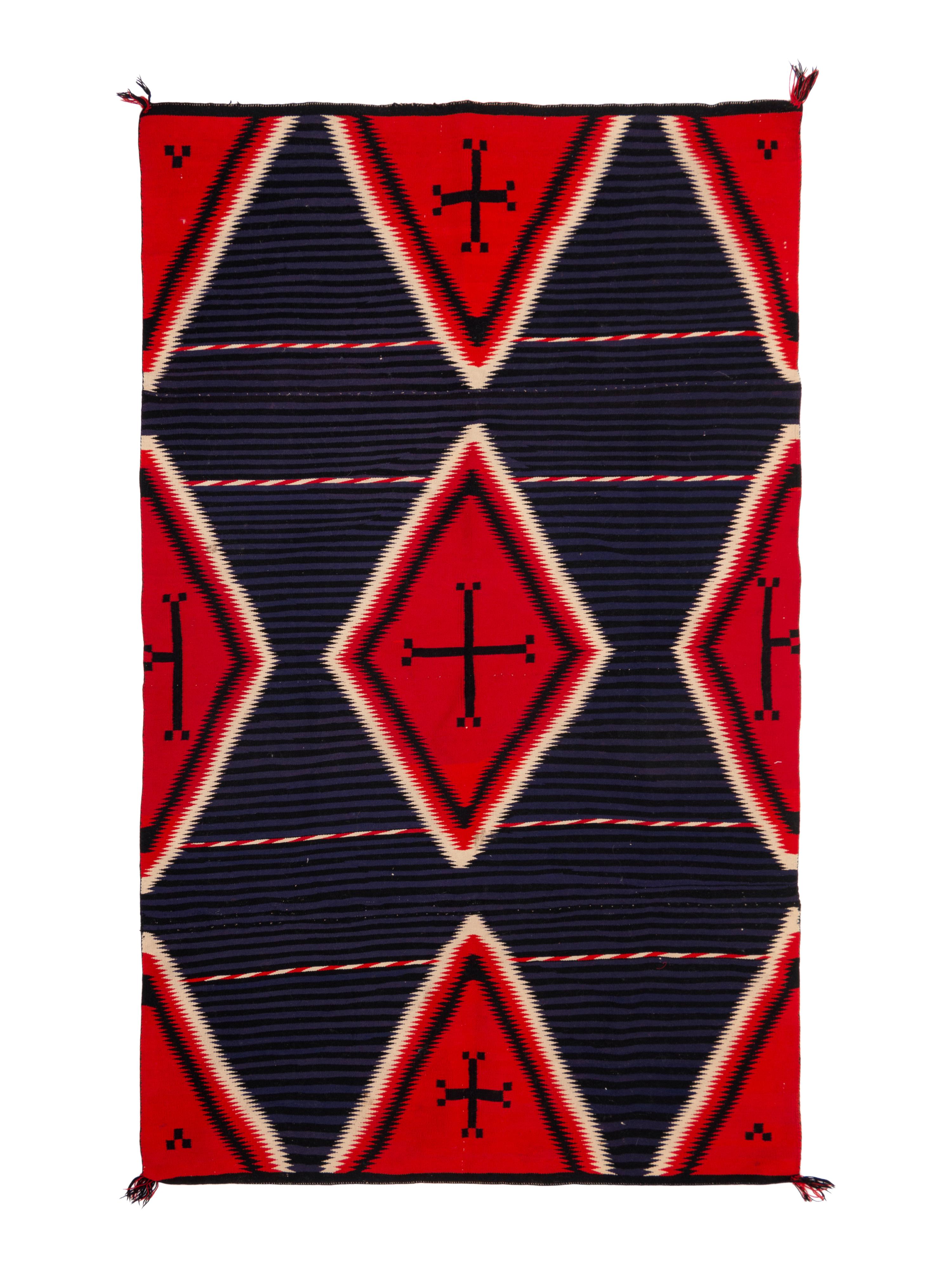 Navajo Hubble Revival Moki-Style Germantown Weaving / Rug