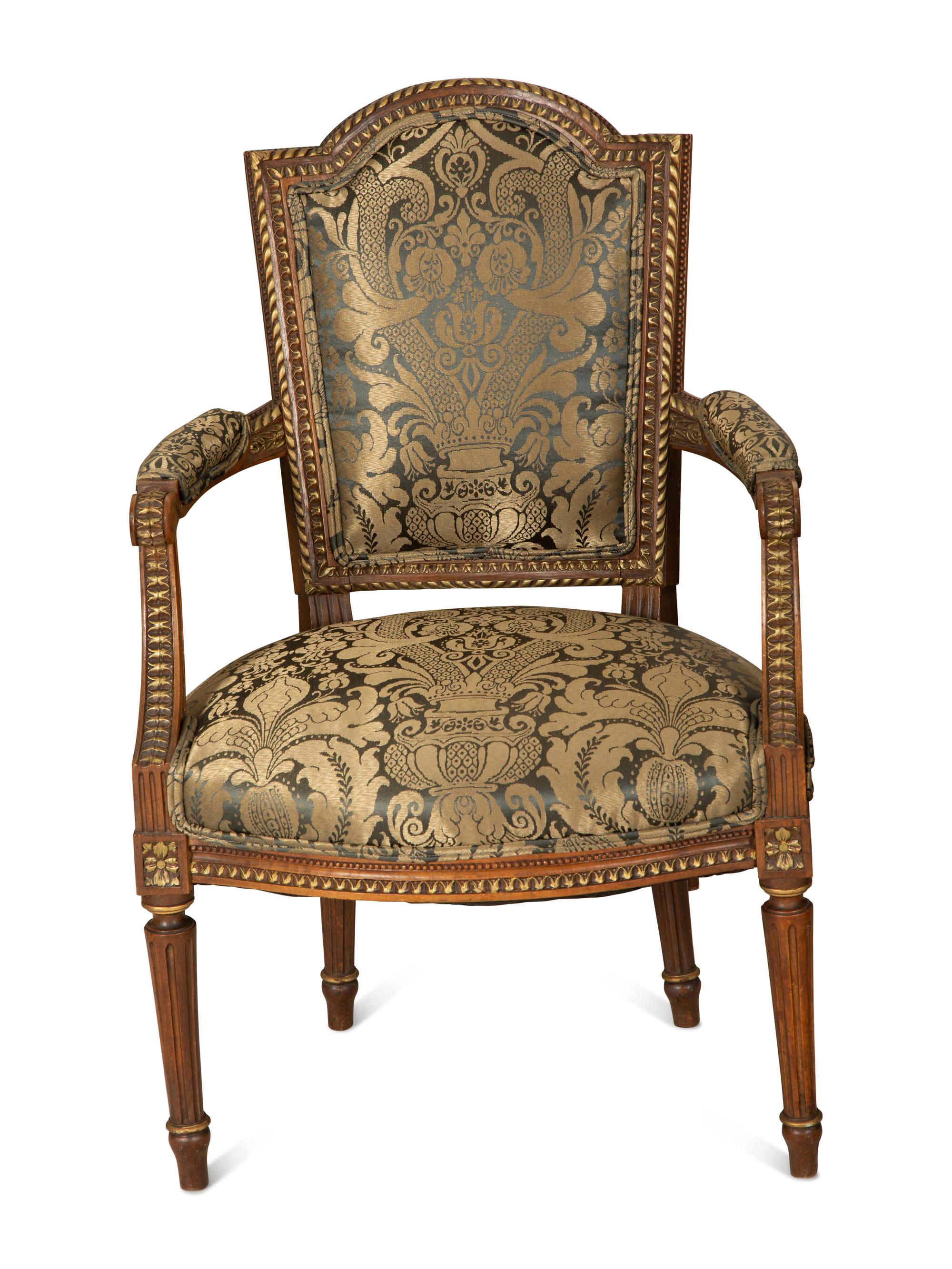 A Louis XVI Style Assembled Four Piece Salon Suite