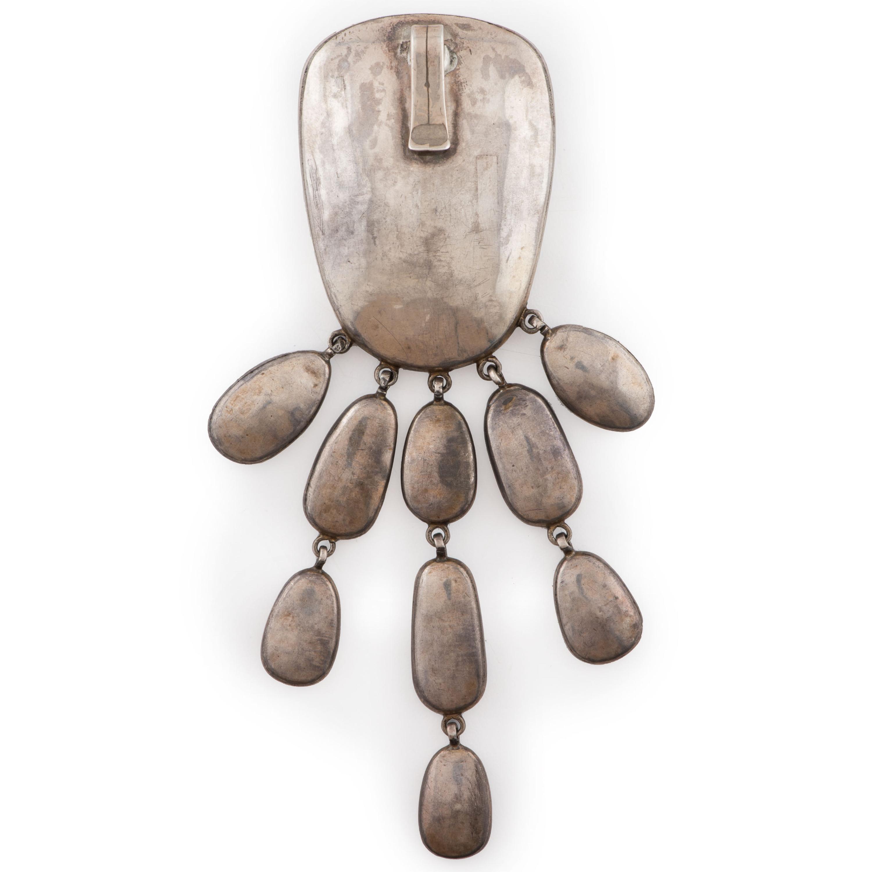 Large Navajo Silver and Turquoise Pin/Brooch