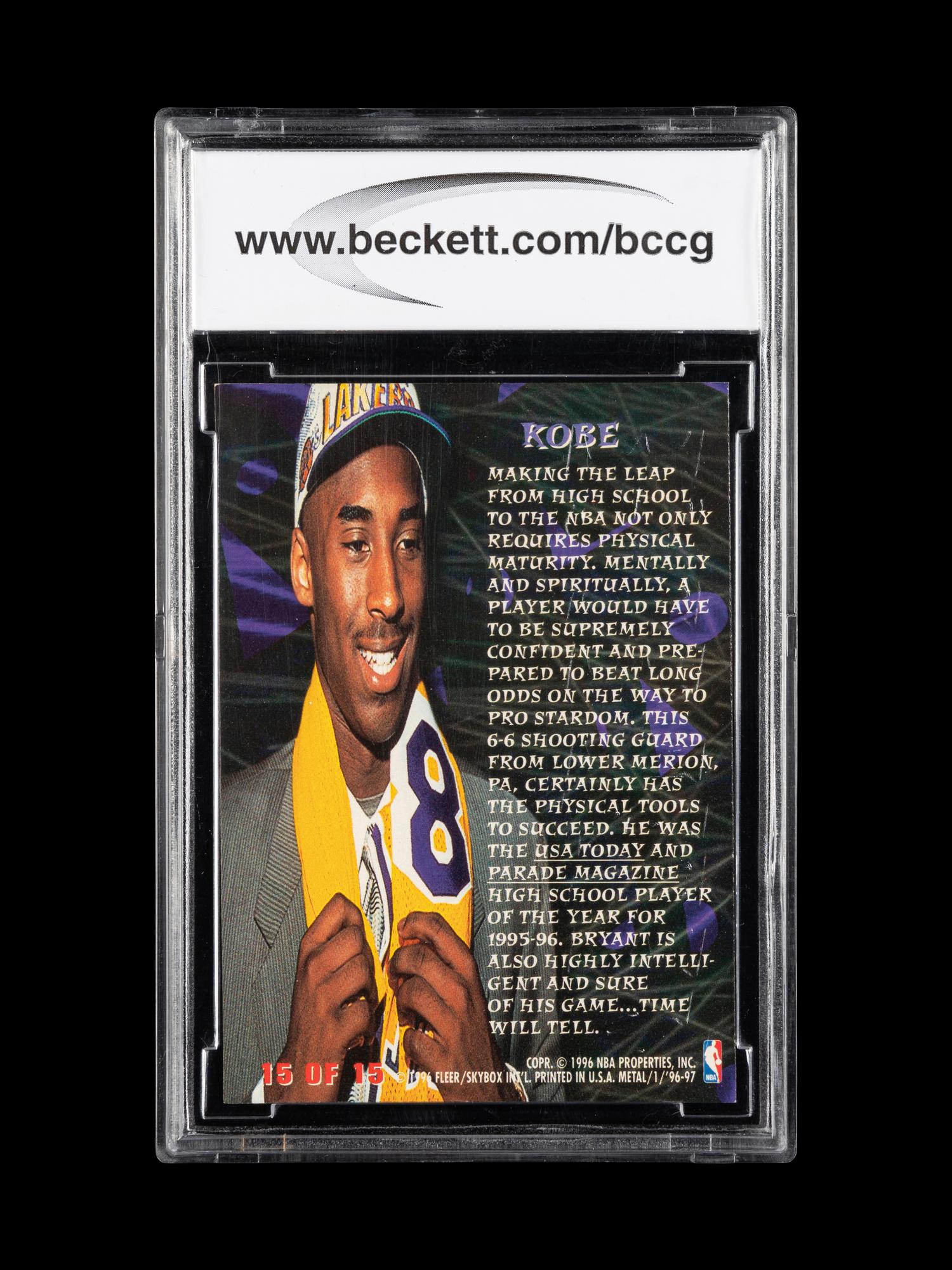 A Group of 1996-97 Fleer Metal Kobe Bryant Rookie Basketball Cards,