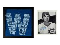 A Large Group of Chicago Cubs Memorabilia Featuring a Signed Kyle Schwarber Jersey