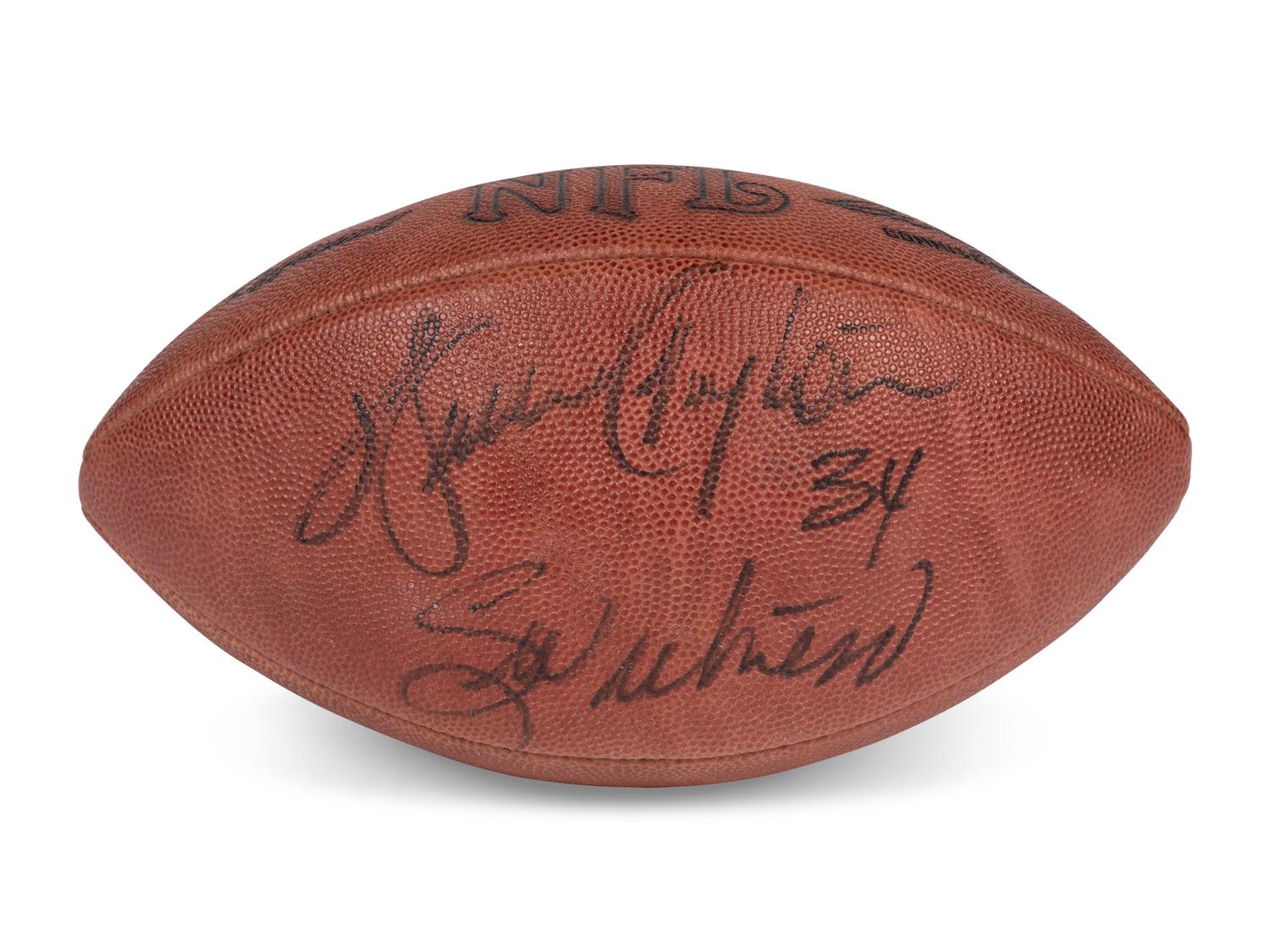 A Walter Payton Single Signed Autograph Wilson NFL Football With Sweetness Inscription (Beckett Authentication Services Letter),