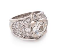 A White Gold and Diamond Ring,