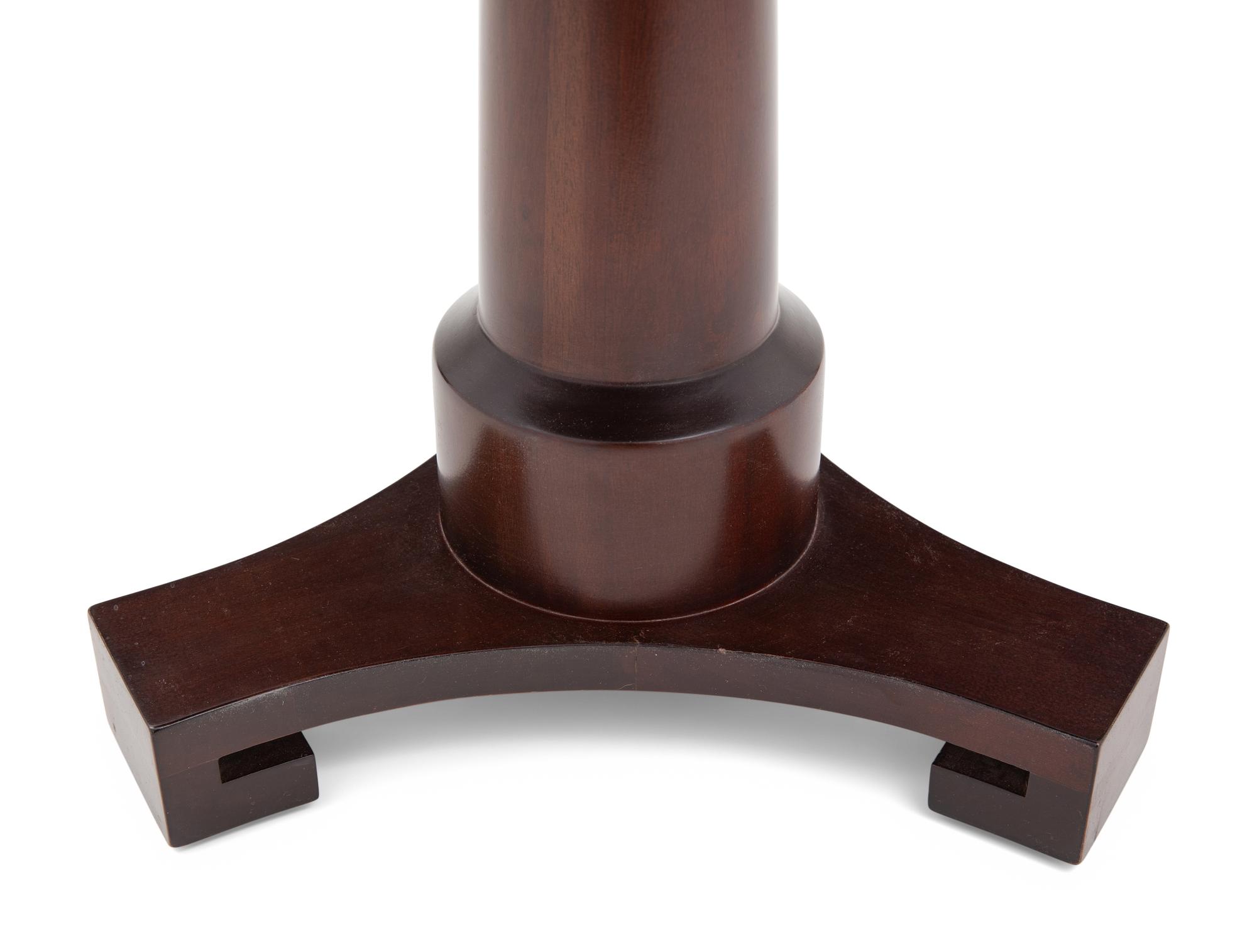 An Empire Style Mahogany Pedestal Side Table