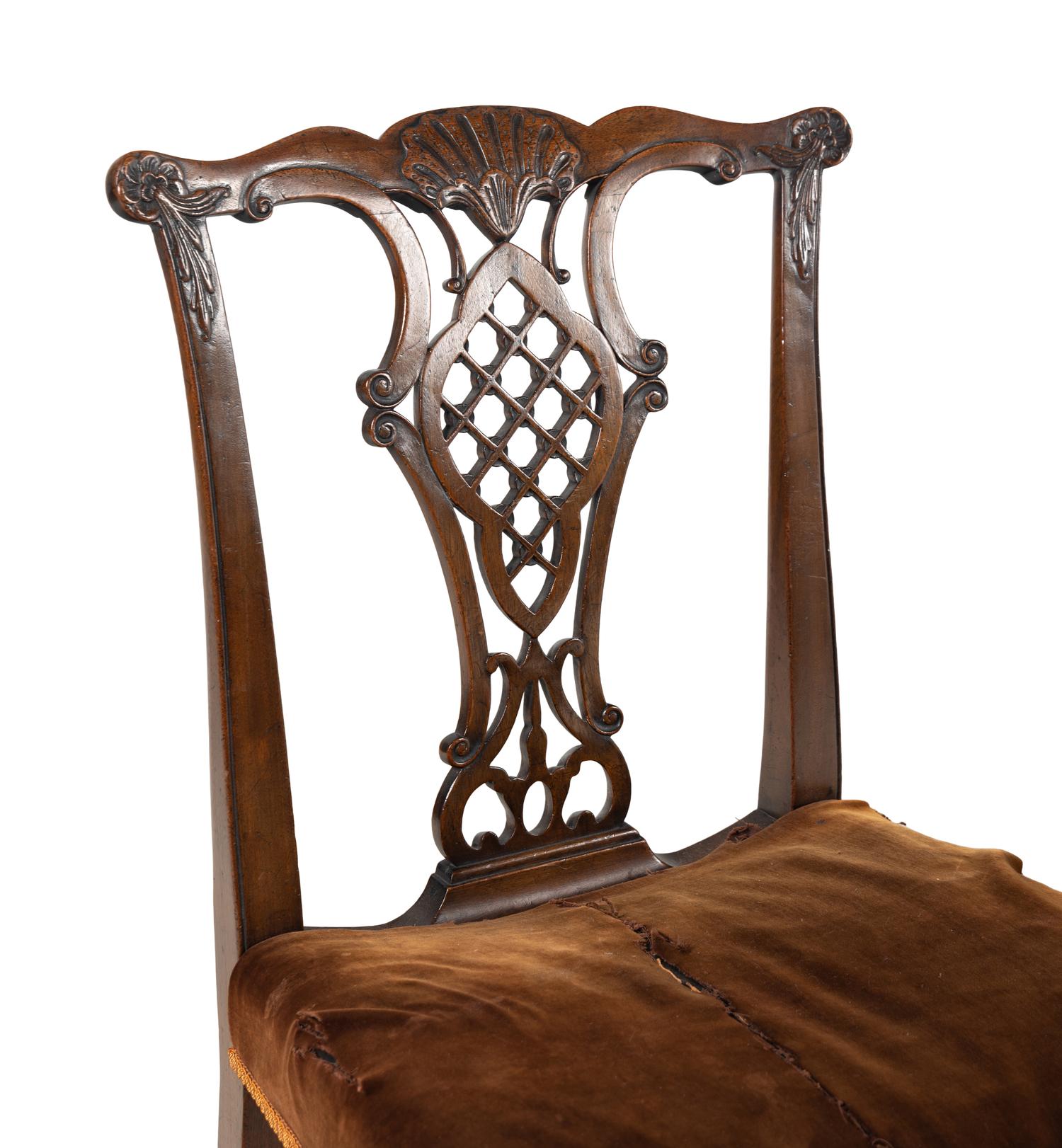 A Set of Four George III Mahogany Dining Chairs