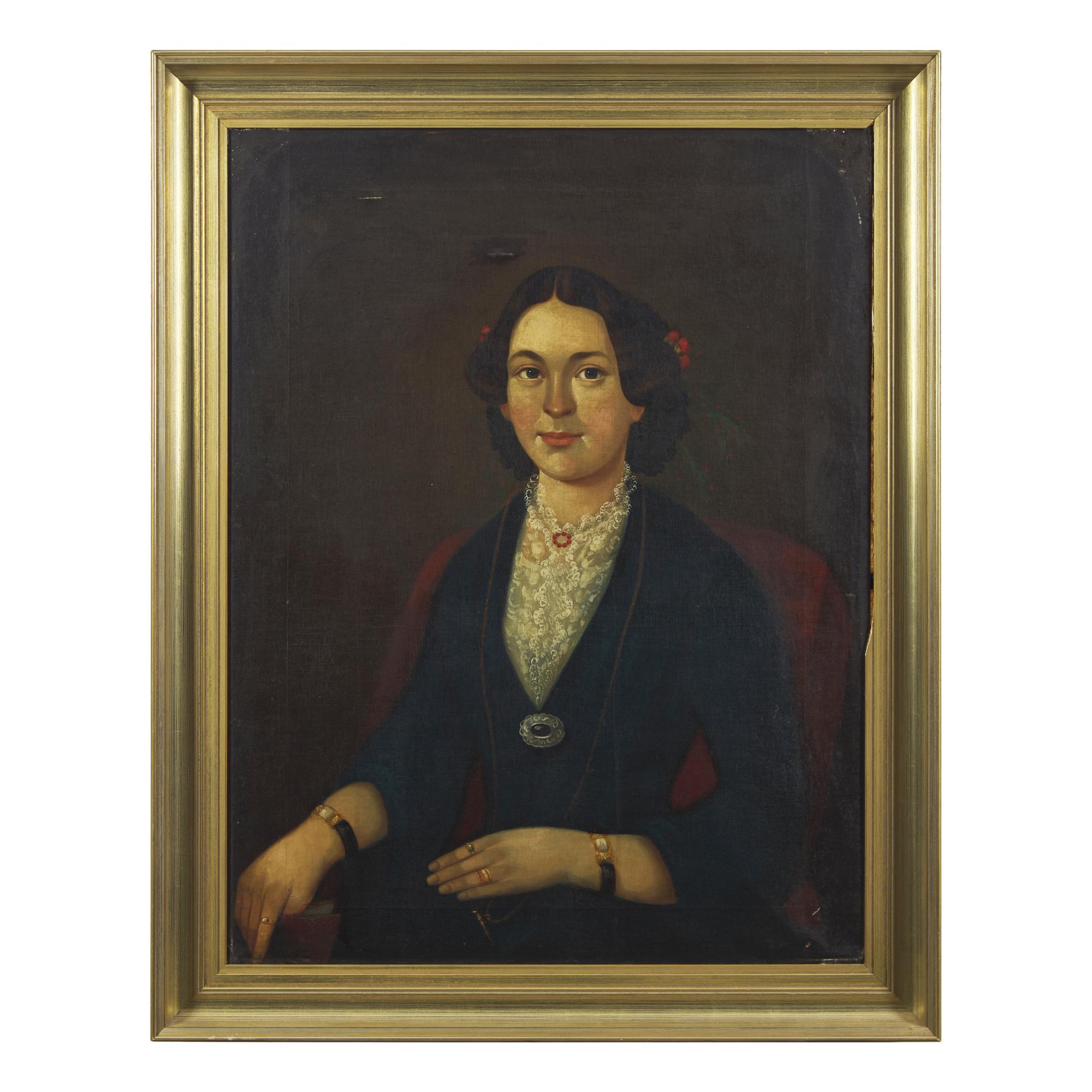 American School 19th Century, A Portrait of a Fashionable Lady