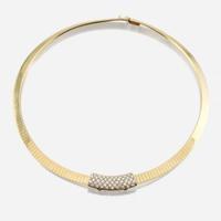 A gold and diamond necklace