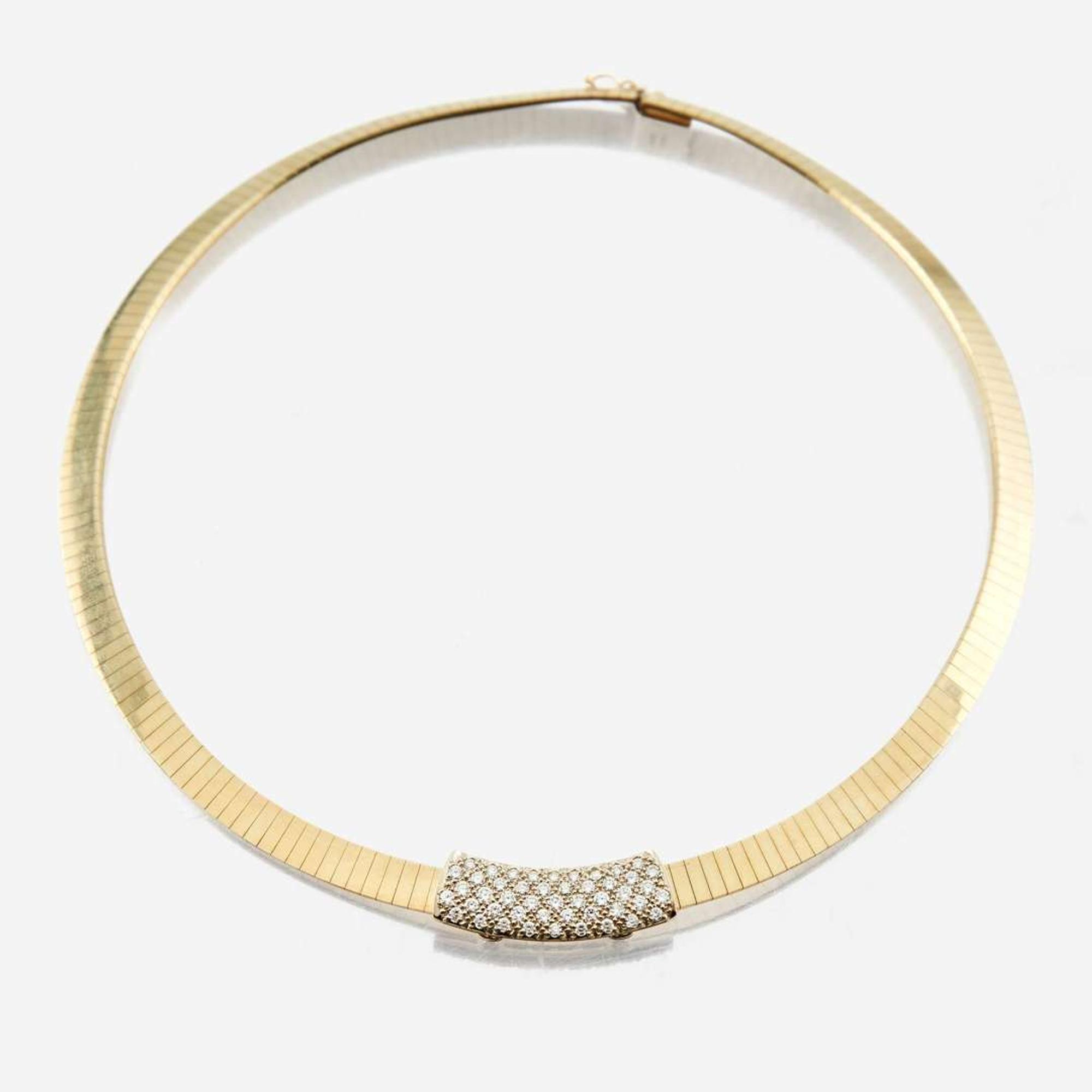 A gold and diamond necklace
