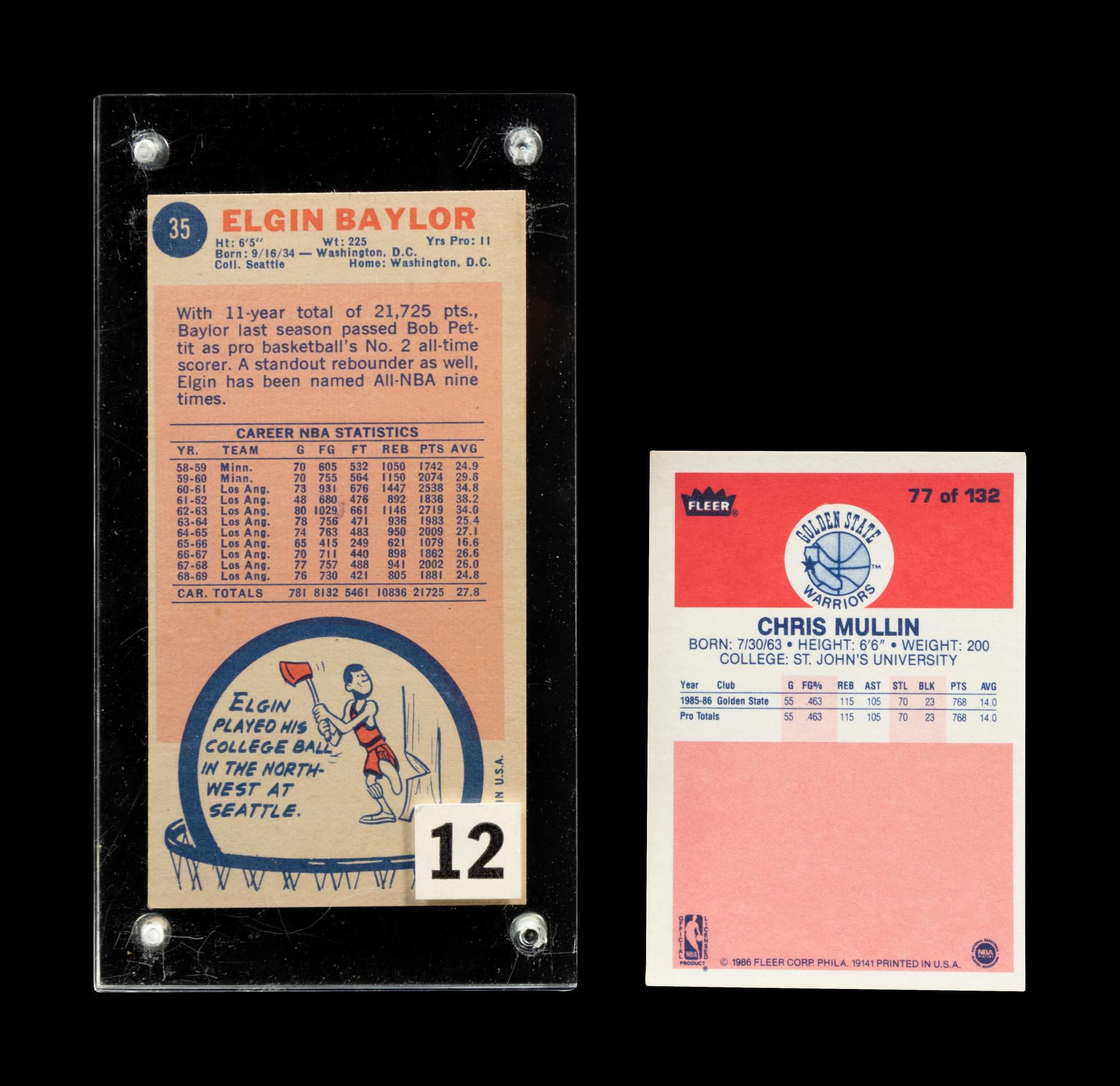 A Group of Hall of Fame Basketball Cards,