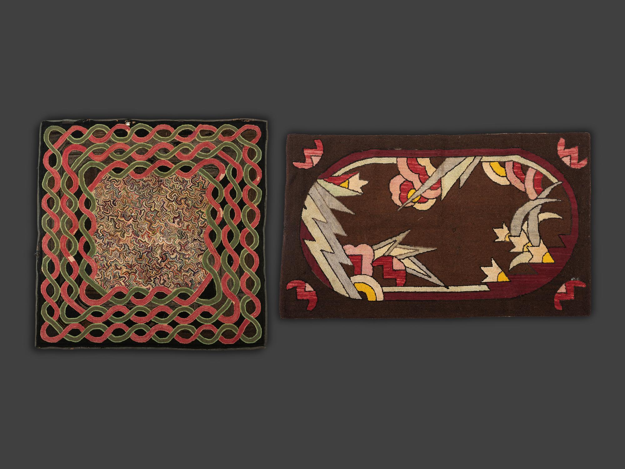 Two American Hooked Rugs
