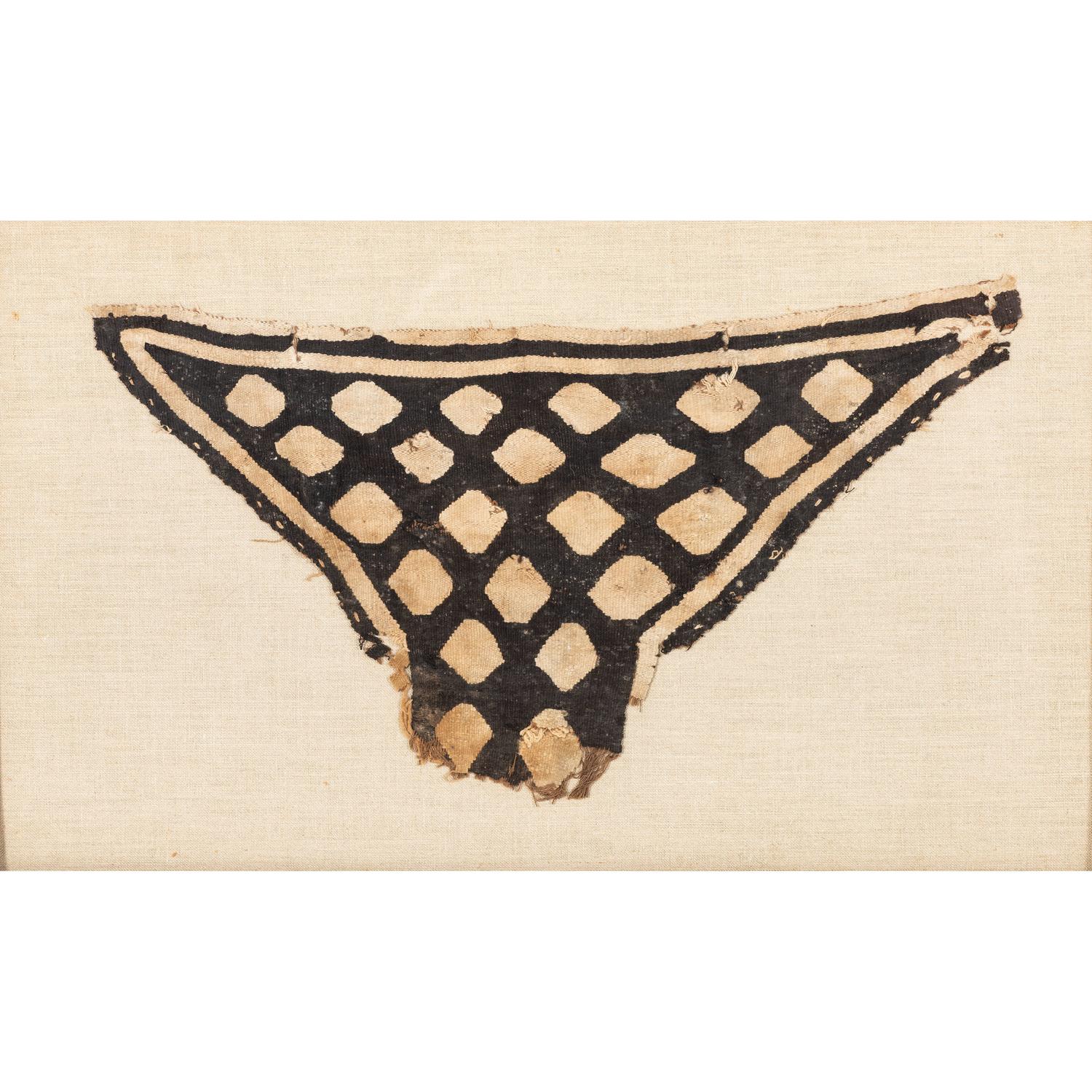 Four Peruvian Woven Cotton and Wool Textile Fragments