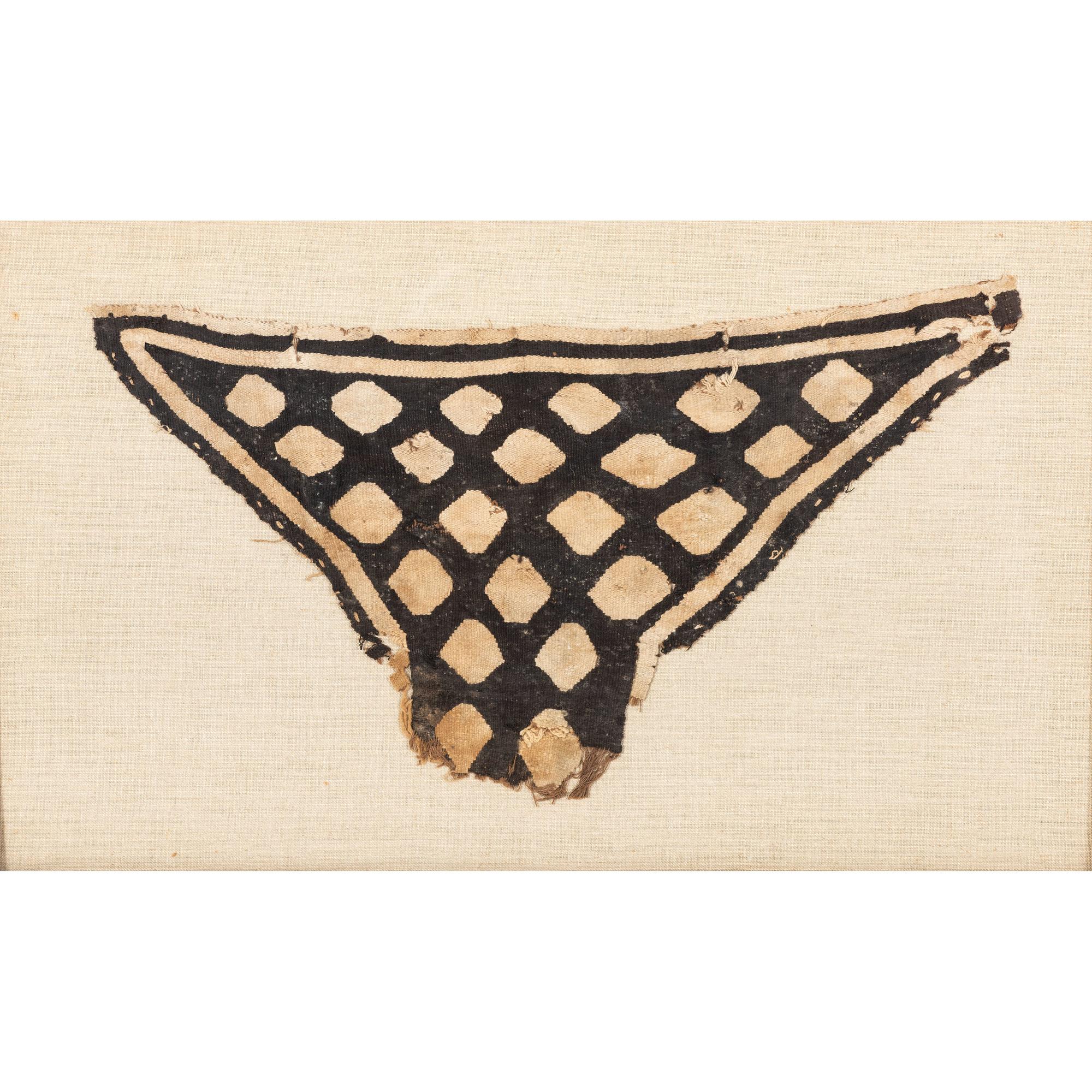 Four Peruvian Woven Cotton and Wool Textile Fragments