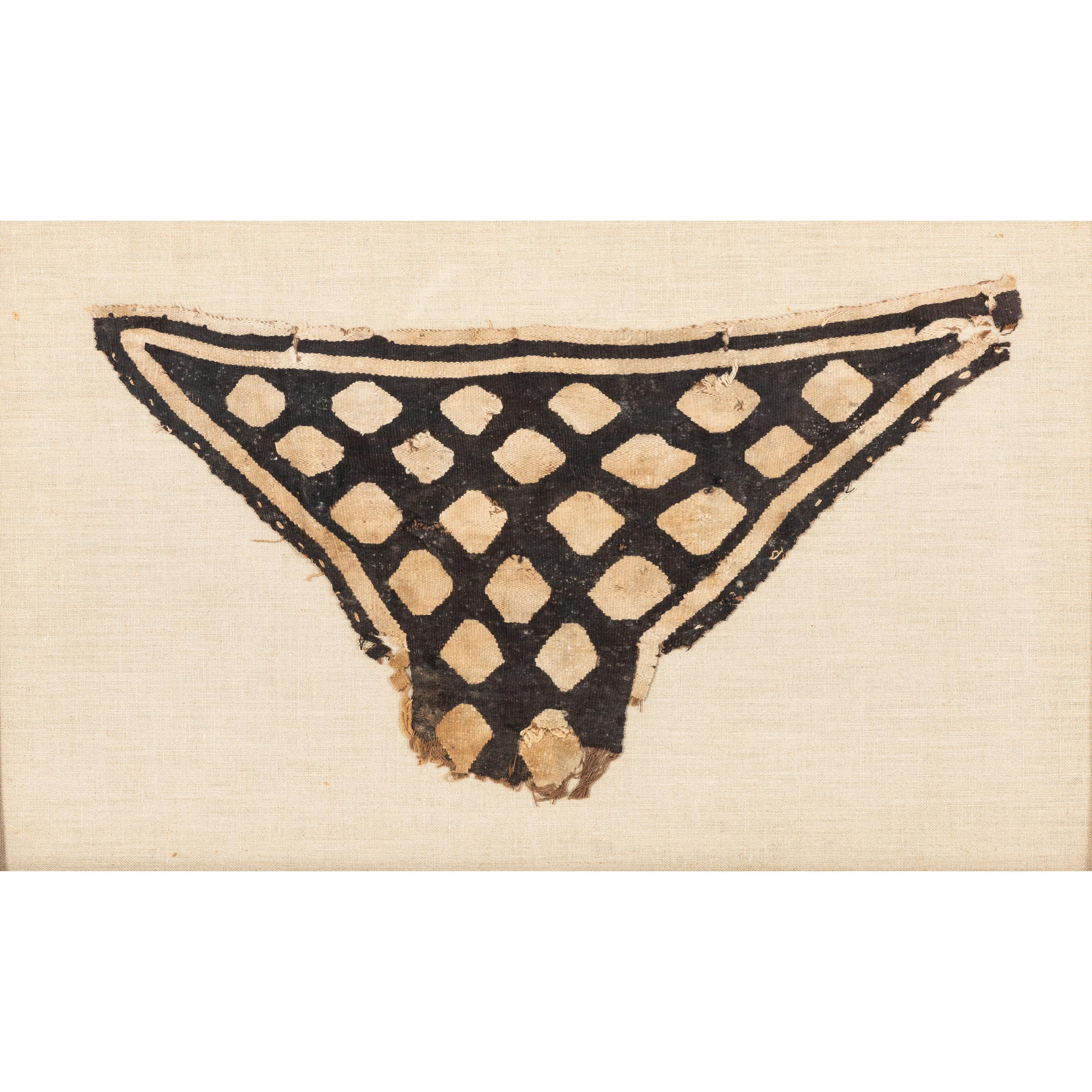 Four Peruvian Woven Cotton and Wool Textile Fragments