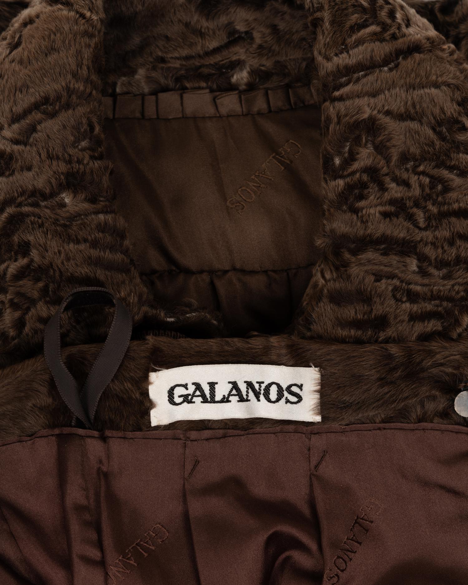 Galanos Lamb Fur Skirt Ensemble, 1980s