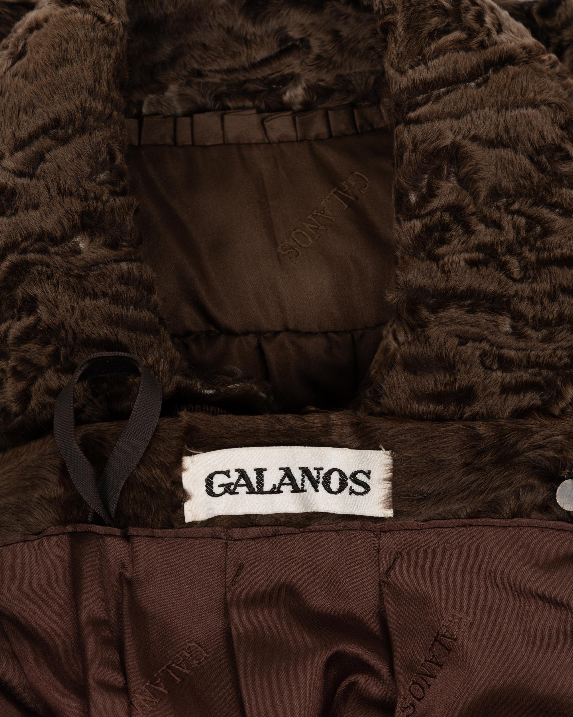 Galanos Lamb Fur Skirt Ensemble, 1980s