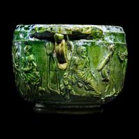 A Roman Green Lead-Glazed Skyphos