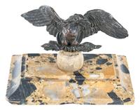 A Bronze Eagle Paperweight Height 4 x width 6 x depth 3 1/2 inches. — 20TH CENTURY