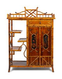A French Bamboo and Lacquer Cabinet — PERRET & VIBERT, PARIS, EARLY 20TH CENTURY