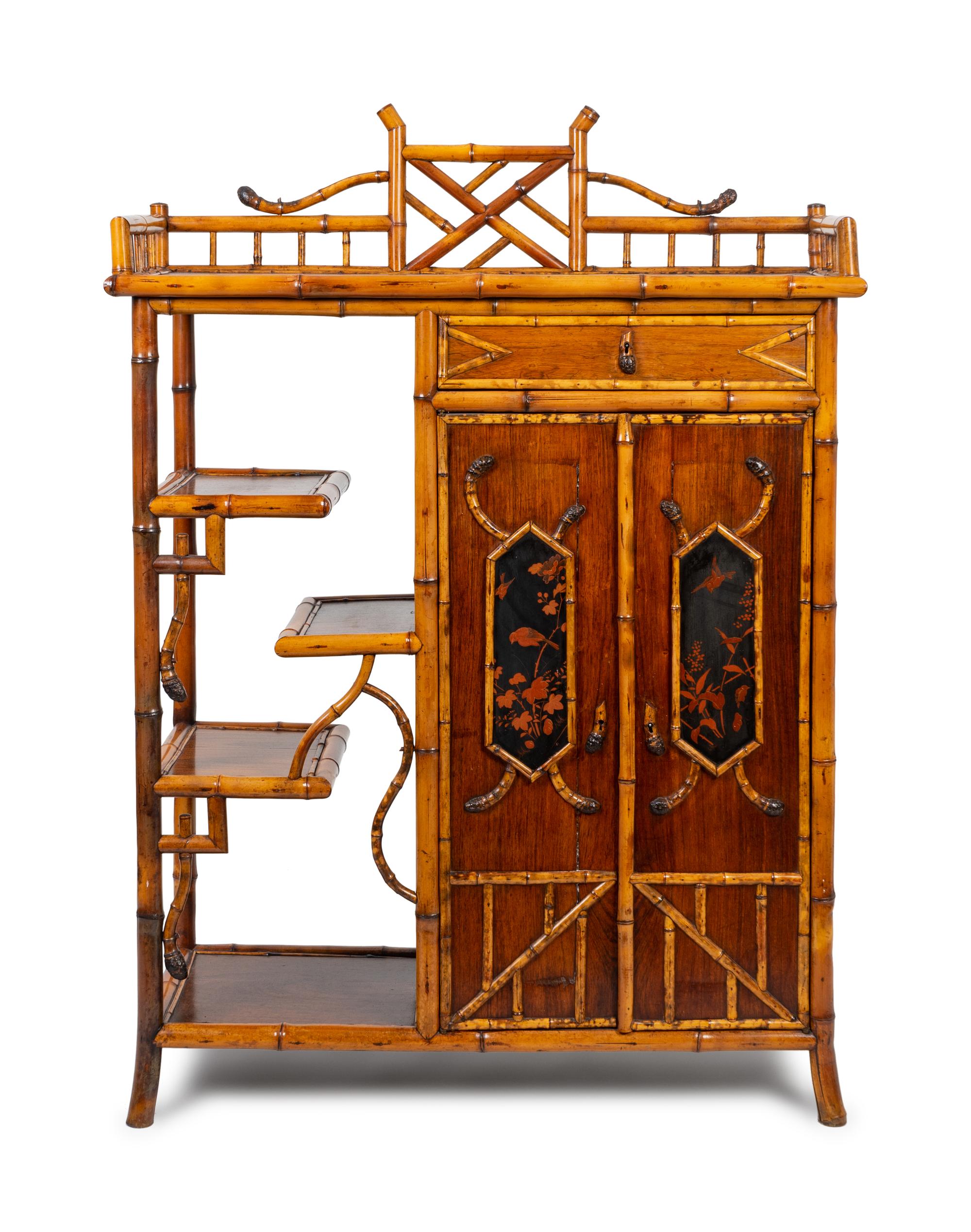 A French Bamboo and Lacquer Cabinet — PERRET & VIBERT, PARIS, EARLY 20TH CENTURY