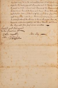[Americana] Jay, John. Autograph Document, signed