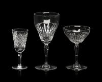 An Assembled Cut Glass Stemware Service