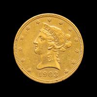 A 1903 Liberty Head $10 Gold Coin