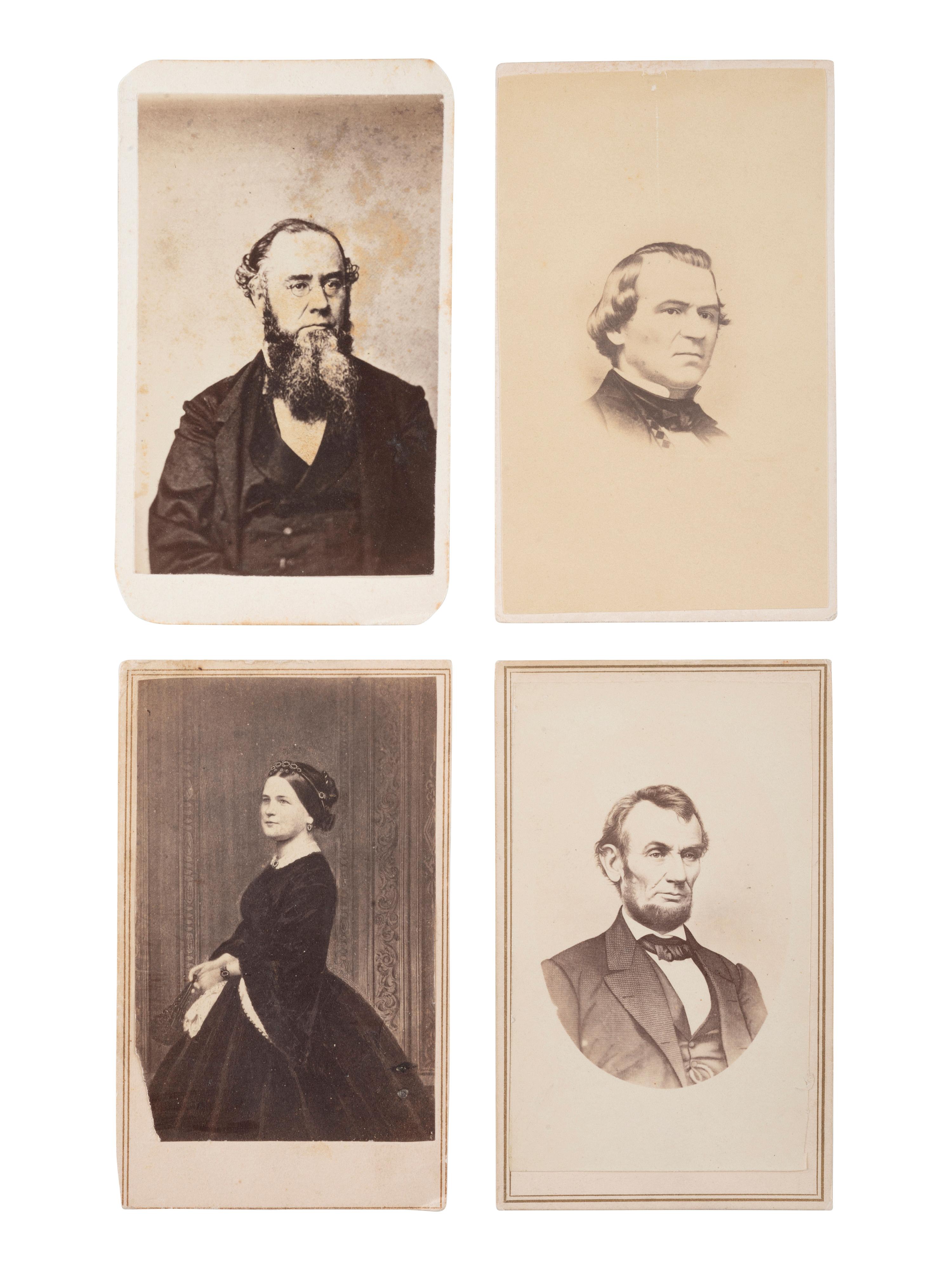 [POLITICS - CIVIL WAR]. 6 images, incl. Lincoln and views of Washington, DC, landmarks.