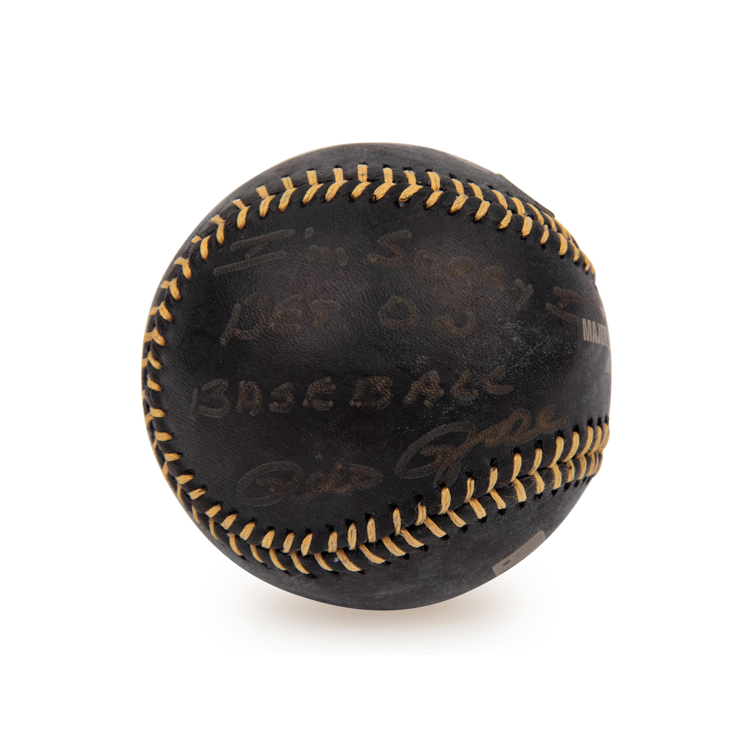 A Pete Rose Signed Autograph Black Baseball Inscribed "I'm Sorry I Bet On Baseball" (PSA)