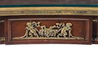 A Louis XVI Style Gilt Bronze Mounted Parquetry Writing Table