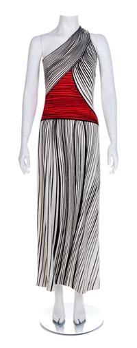Roberta di Camerino One-Shoulder Dress, 1970s Size label: 42