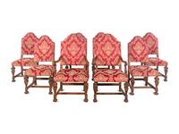 A Set of Eight Renaissance Revival Dining Chairs