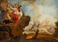 Five Continental Reverse Paintings on Glass with Religious Scenes