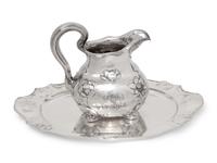 A Gorham Martelé Silver Pitcher and Tray