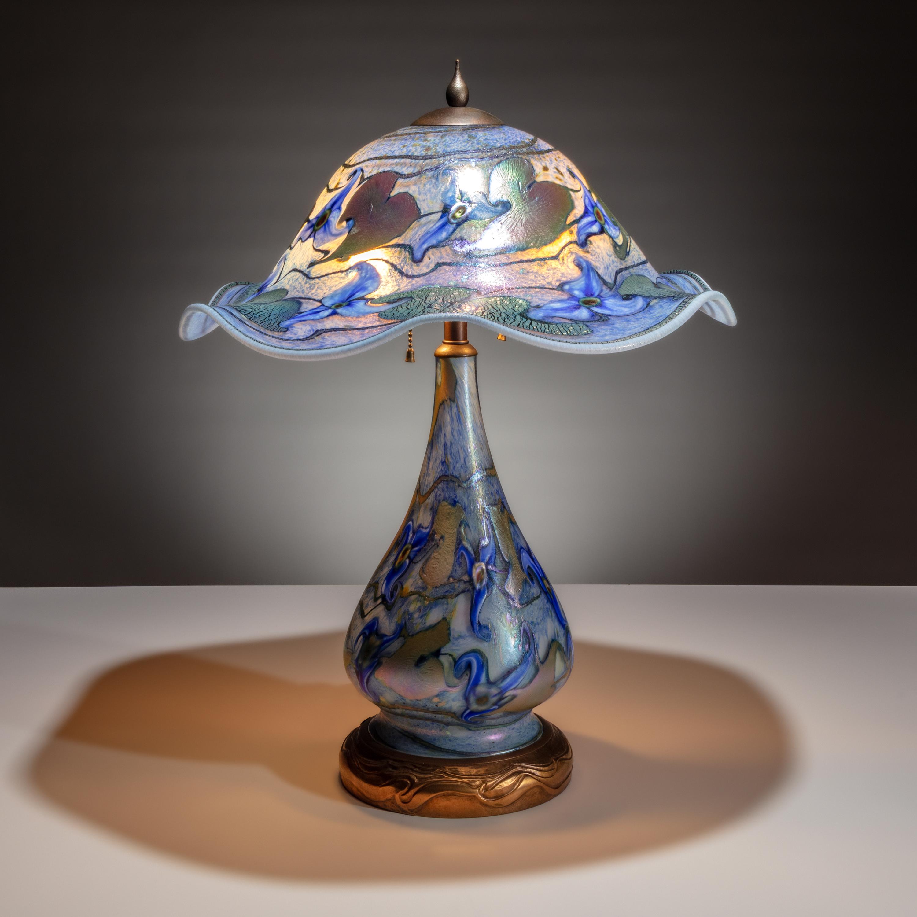 Charles Lotton (American, 1935–2021) — Blue Iris and Cypriot Lamp, c. 2004