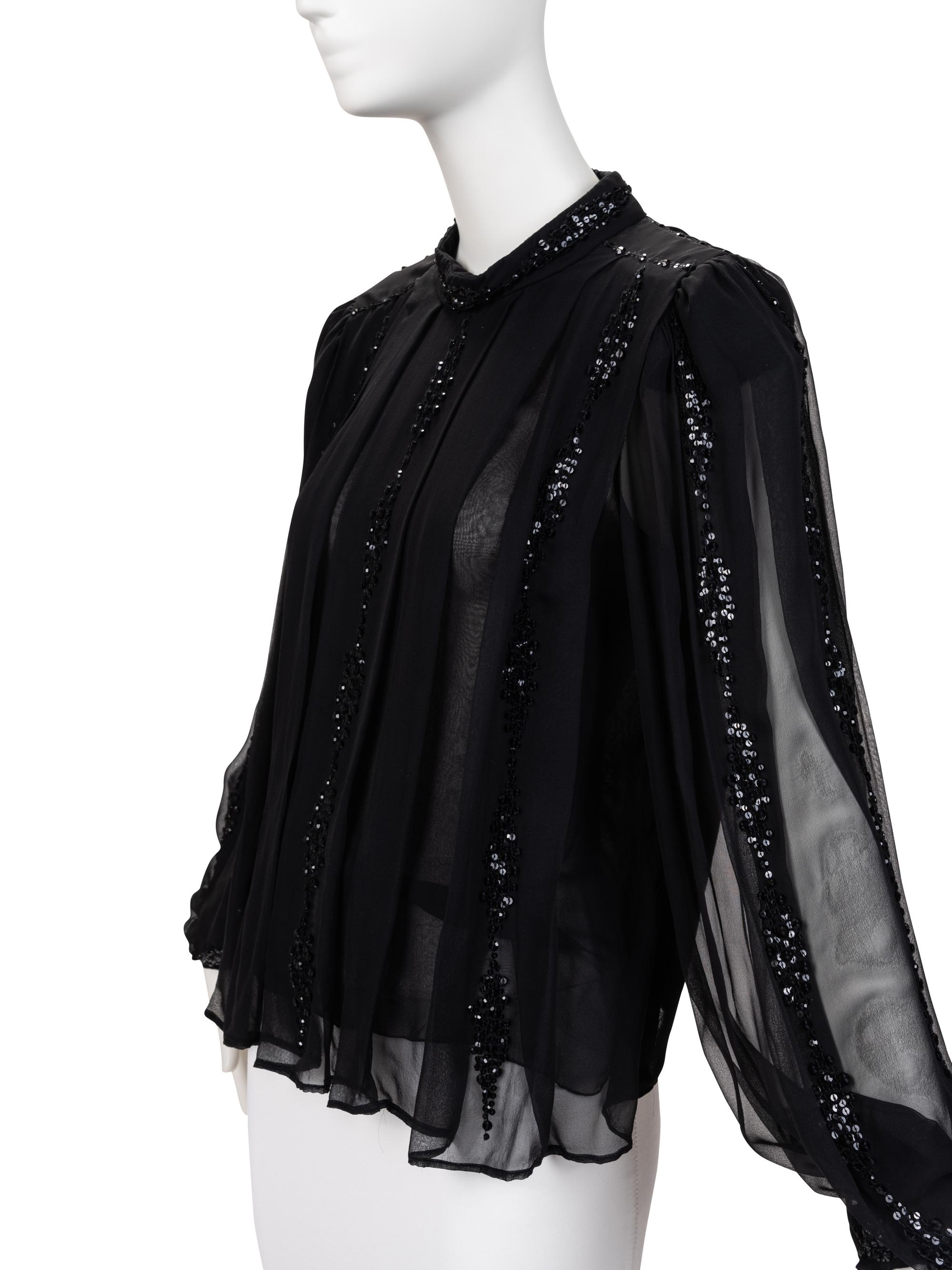 Three Designer Blouses: One Yves Saint Laurent, One Gianfranco Ferré, One Galanos, 1970-2000s
