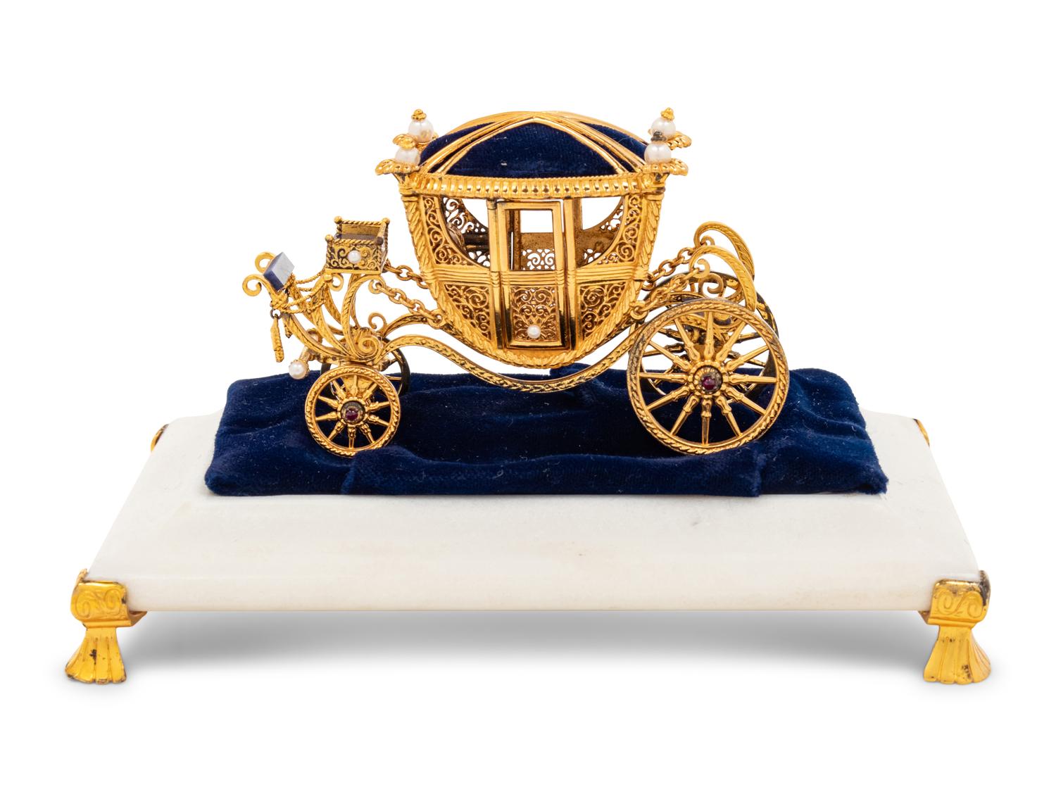 An Igor Carl Fabergé Model of an Imperial Wedding Coach