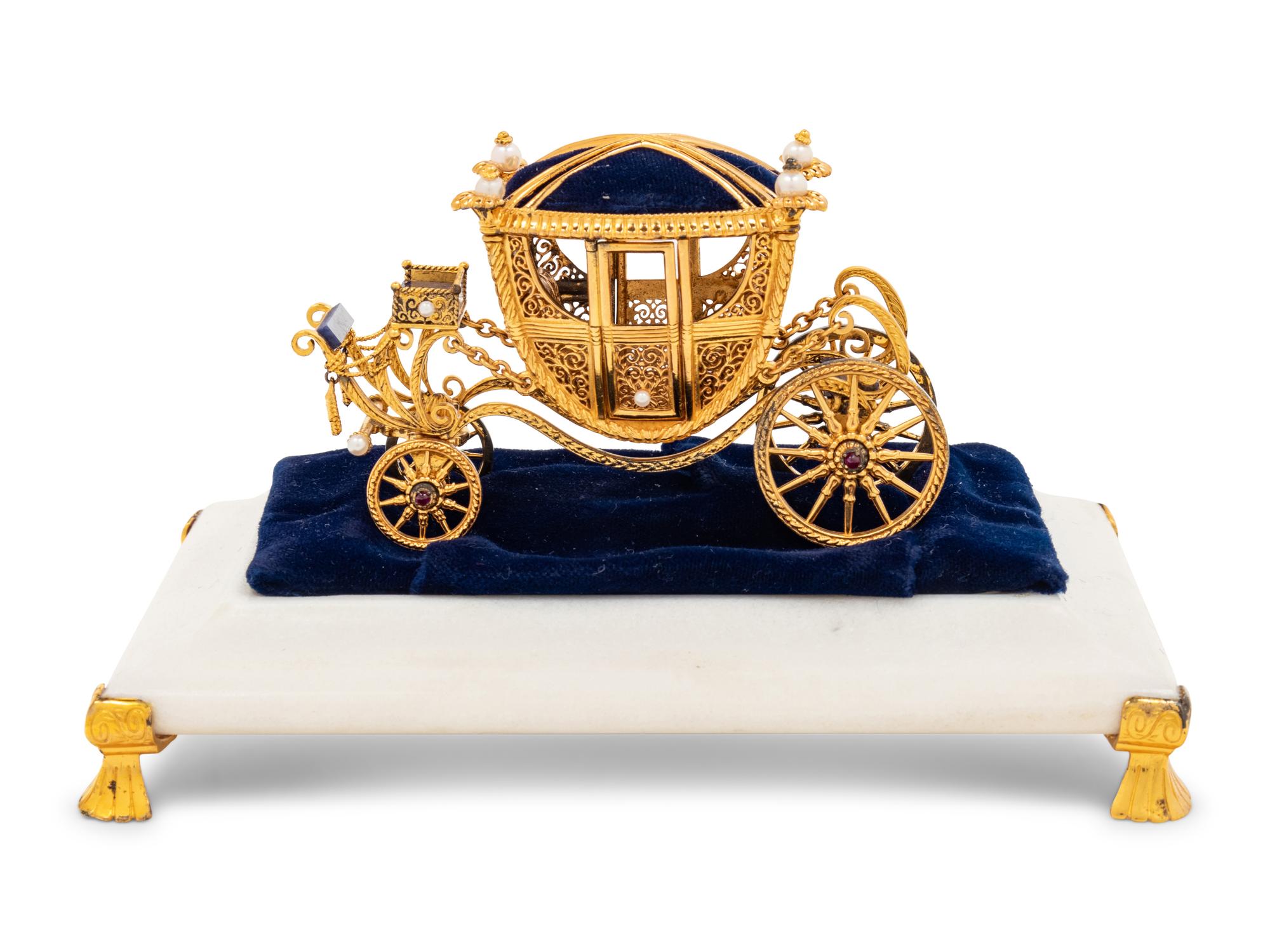 An Igor Carl Fabergé Model of an Imperial Wedding Coach
