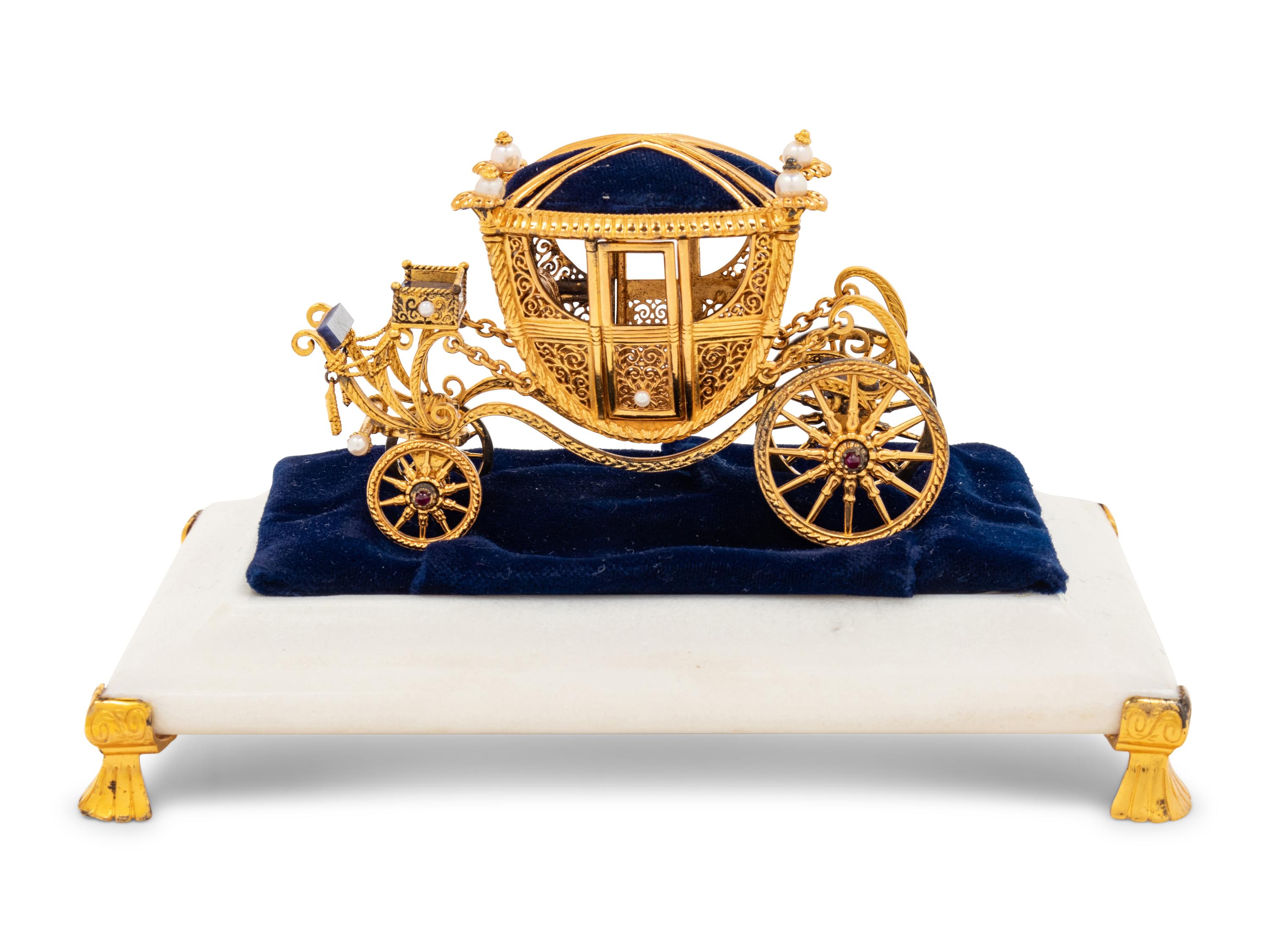 An Igor Carl Fabergé Model of an Imperial Wedding Coach