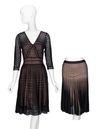 Christian Dior by John Galliano , Knit Lace Dress & Matching Skirt